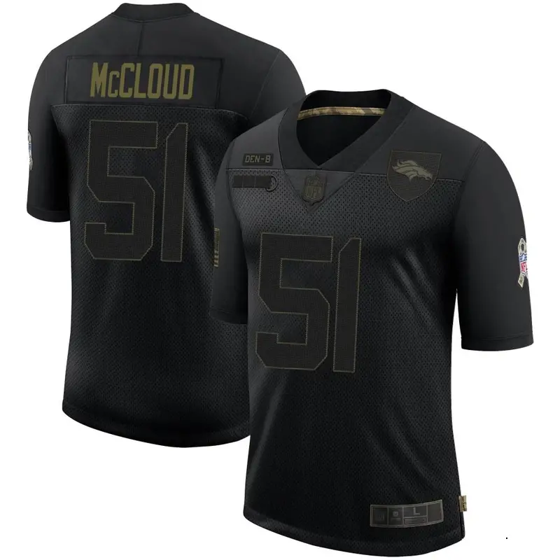 Nike Zach McCloud Men's Limited Denver Broncos Black 2020 Salute To Service Jersey