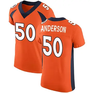 Nike Zaire Anderson Men's Elite Denver Broncos Orange Team Color Vapor Untouchable Jersey
