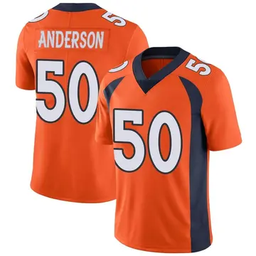 Nike Zaire Anderson Men's Limited Denver Broncos Orange Team Color Vapor Untouchable Jersey