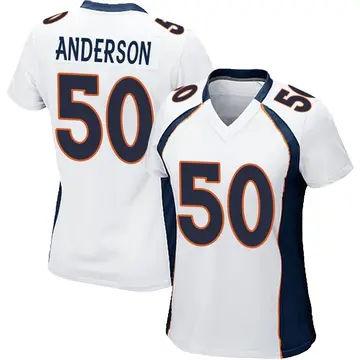 Nike Zaire Anderson Women's Game Denver Broncos White Jersey