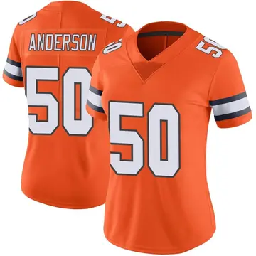 Nike Zaire Anderson Women's Limited Denver Broncos Orange Color Rush Vapor Untouchable Jersey