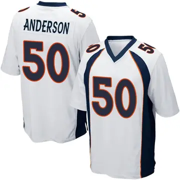 Nike Zaire Anderson Youth Game Denver Broncos White Jersey